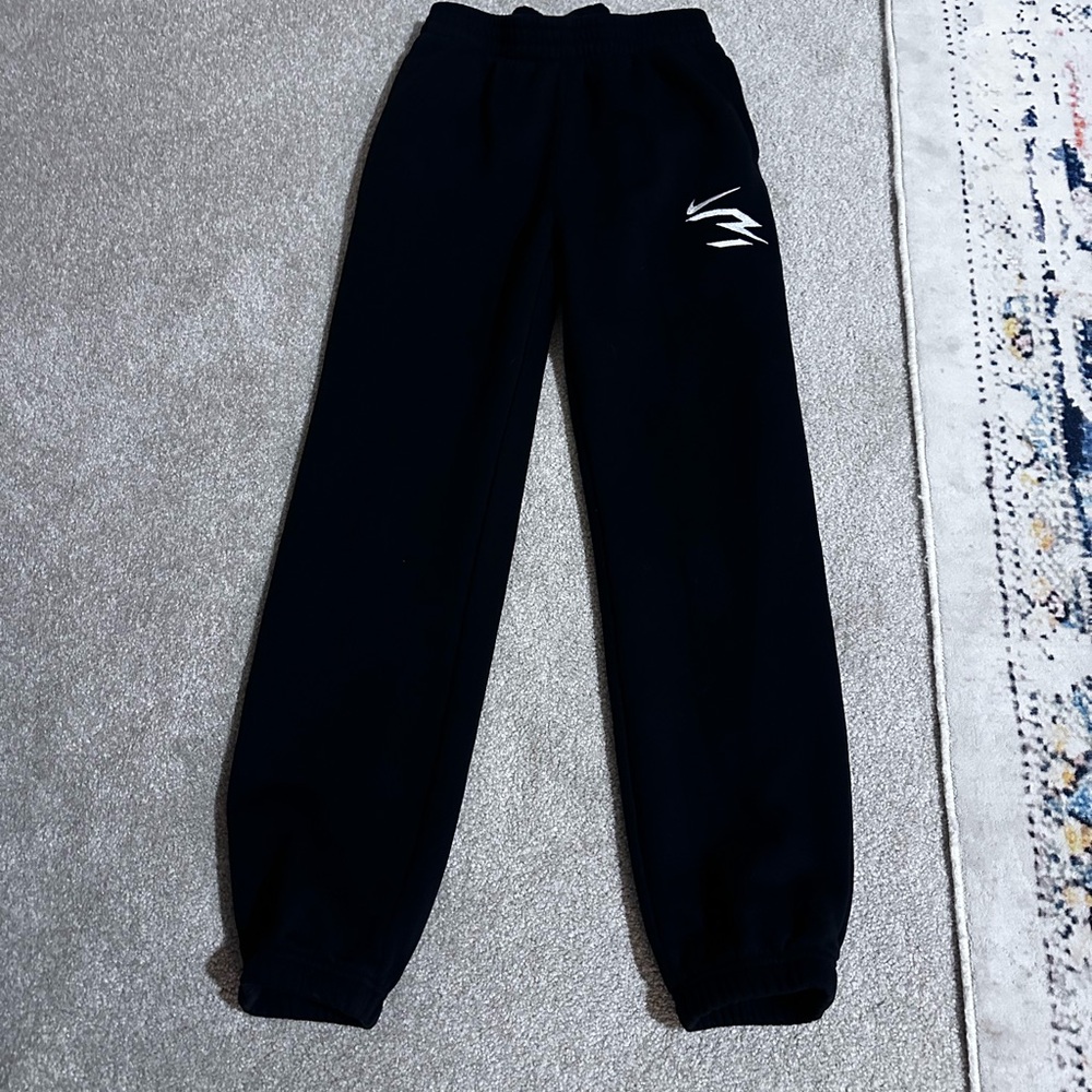 Gymshark Black Kids Sweatpants with White Logo